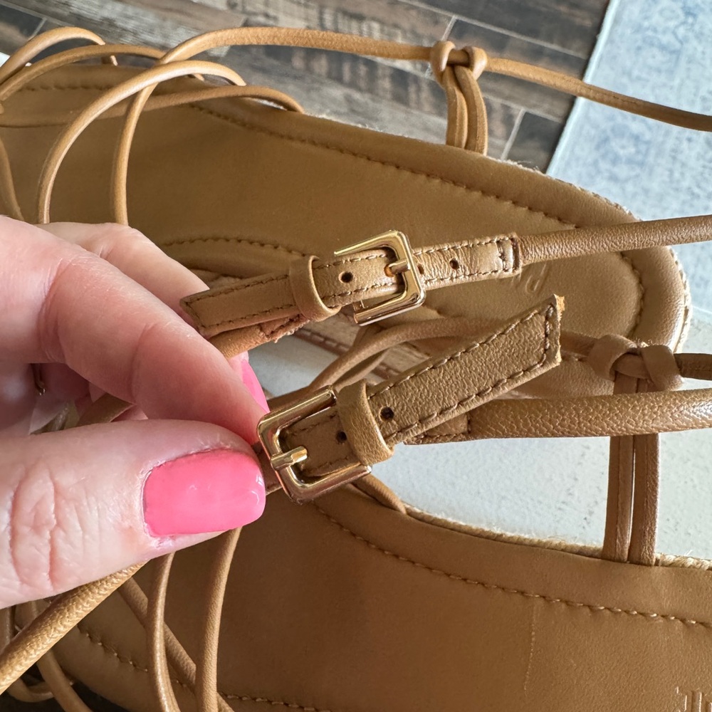 Paige Julia Wedge Brown Sandal Espadrille Size 9 - Picture 5 of 6
